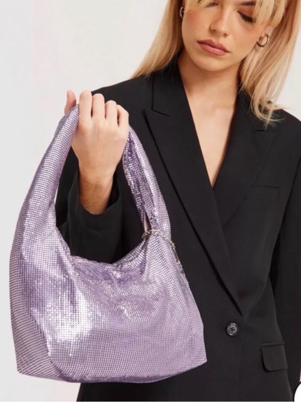 Steve Madden Pink Shimmery Hobo Bag